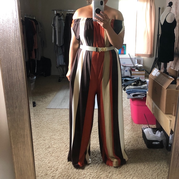 New Love In Level Up Stripe Jumpsuit Small - Picture 7 of 7